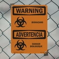 thumbnail image 4 of Biohazard Bilingual OSHA WARNING Aluminum Sign 10 Inch x 7 Inch - 10 Pack, 4 of 8