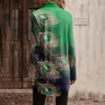 thumbnail image 5 of Hauts pour Femmes, Col Roulé Boutonné, T-Shirts Décontractés à Manches Longues, Mode Imprimée, Pull-Over Bleu L, 5 of 5