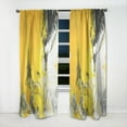 thumbnail image 2 of Porch & Den  'White and Yellow Marbled Acrylic with a Cloud of Black' Curtain Single Panel 52 in. wide x 63 in. high - 1 Panel 63 Inches, 2 of 5
