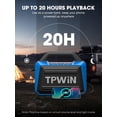 thumbnail image 3 of Altavoz Bluetooth TPWIN Portátil 80W Resistente al Agua Azul, 3 of 8