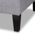 thumbnail image 4 of Baxton Studio Florent Grey Upholstered Black Finished Chaise Lounge, 4 of 9
