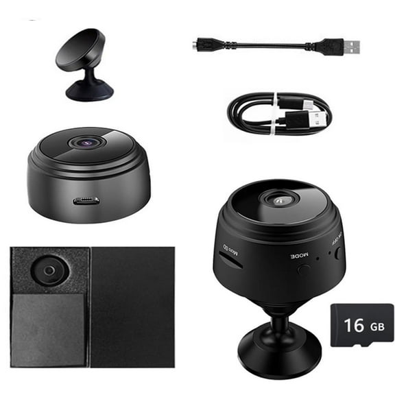 Guardhouse Camera, Guardhouse Watcheye Security Camera, Mini Guard Cam, Magnetic Mini Security Camera, 1080p Hd Secret Scope Hidden Camera with Audio Indoor(Snap-on style, With 16GB)