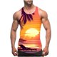 thumbnail image 1 of Camiseta de tirantes de cuello redondo para hombre, sin color, con estampado degradado, cuello redondo, tirantes finos, espalda con fugas, estilo informal, deportiva, para hombre, 1 of 4