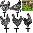 thumbnail image 1 of Decoración de pollo para jardín, gallina realista, arte de patio de pollo, acrílico hueco, 5 uds., 1 of 5