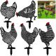 thumbnail image 1 of Decoración de pollo para jardín, gallina realista, arte de patio de pollo, acrílico hueco, 5 uds., 1 of 5