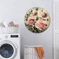 thumbnail image 7 of ZXCXRQFa Vintage Flowers With Roses And Dragonfly Round Wood Wall Clock, 10 Inch Battery Operated Analog Quiet Desk Clock for Home,Kitchen,Office,School,Bathroom, 7 of 7