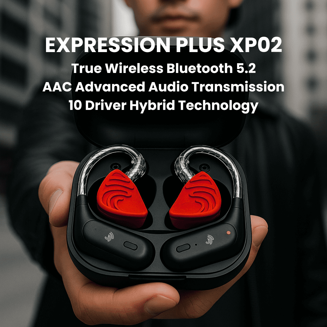 Jrumz XP02 True Wireless Bluetooth Earbuds with Mic, Charging Case, Red