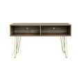 thumbnail image 4 of SYNGAR Modern TV Stand for TVs up to 46 Inches, Farmhouse Wood TV Console Table Stand, Home Living Room Entertainment Center with Open Storage Shelves and Cable Management, Espresso, D8670, 4 of 10