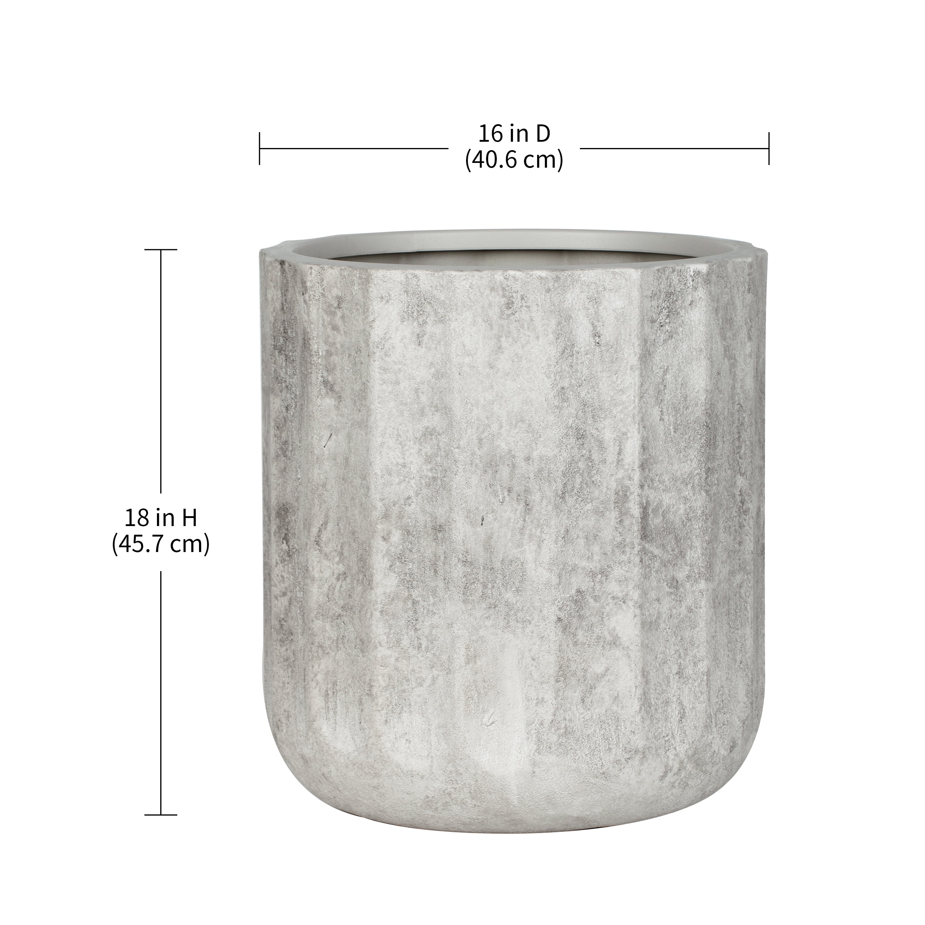 Better Homes & Gardens 16 inch Modern Gypsum Adler Planter with