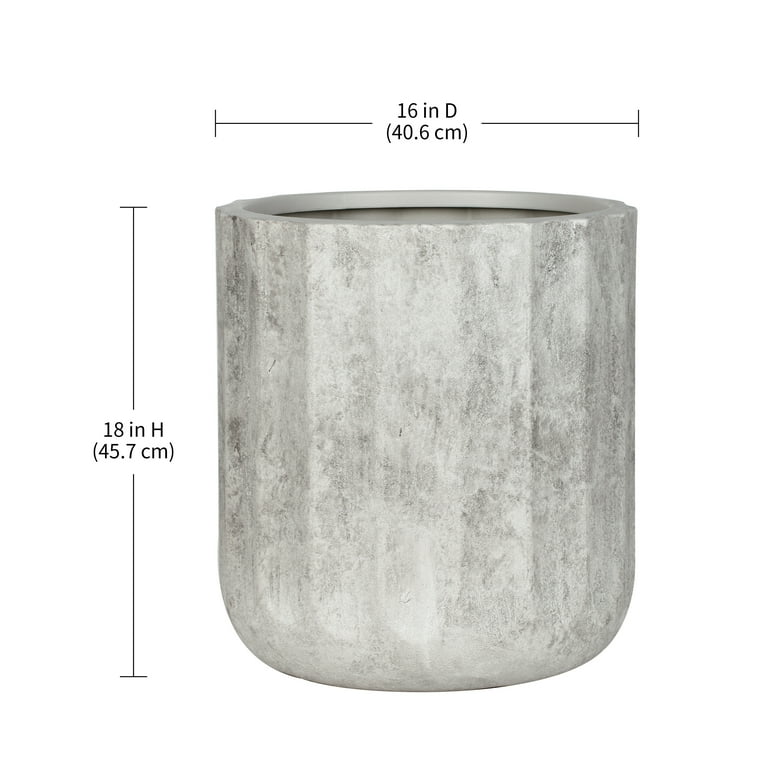 Better Homes & Gardens 16 inch Modern Gypsum Adler Planter with