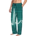 thumbnail image 2 of Fotbe ECG Wave Men's Pajama Pants,Sleepwear Pants,Pj Bottoms Drawstring And Pockets-Medium, 2 of 9