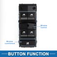 thumbnail image 3 of Interruptor de ventana eléctrica único para el lado del conductor delantero izquierdo para Kia Ceed 2018-2022 en negro, 3 of 7
