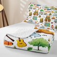 thumbnail image 4 of Catabedysis Cartoon Camping Quilt Full For Girls,Wildlife Camper Pattern Full Bedspread Sets,Multicolor,3 Pieces, 4 of 7