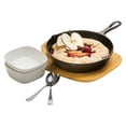 thumbnail image 2 of 8" Preseasoned Cast Iron Skillet, Tarnish & Heat-Resistant, Smooth Surface Compatible, Hand Wash Only, 2 of 3