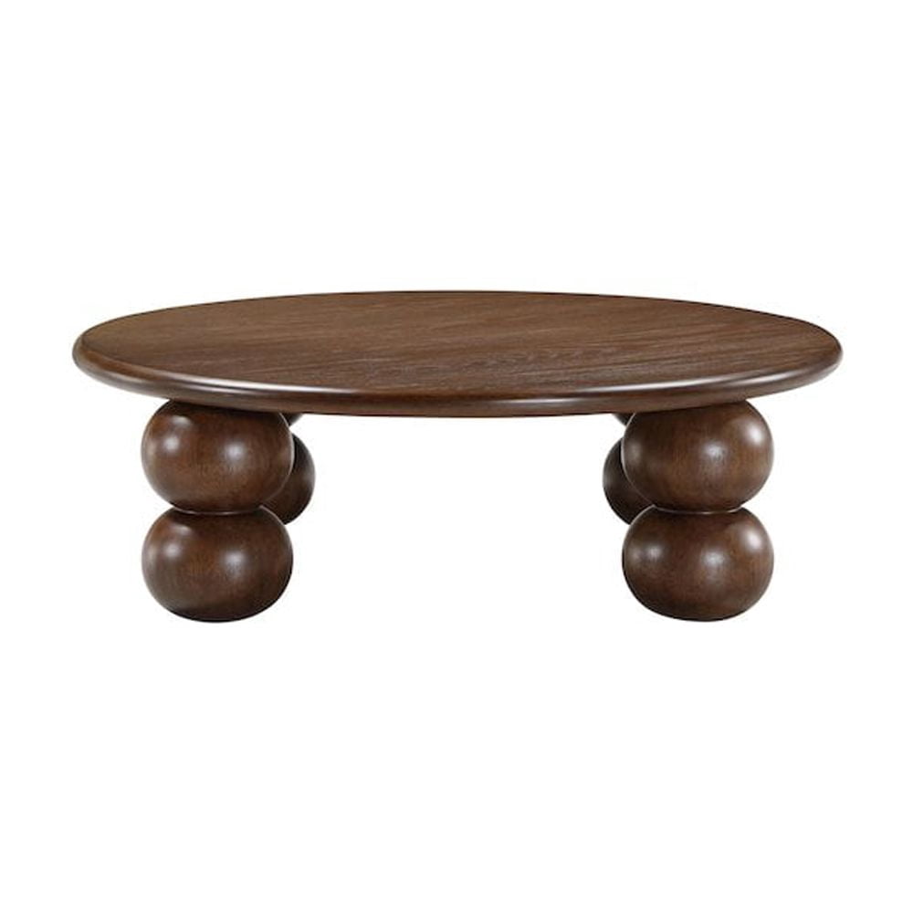 Meridian Furniture Kelvin Brown Wood And Oak Veneer Coffee Table