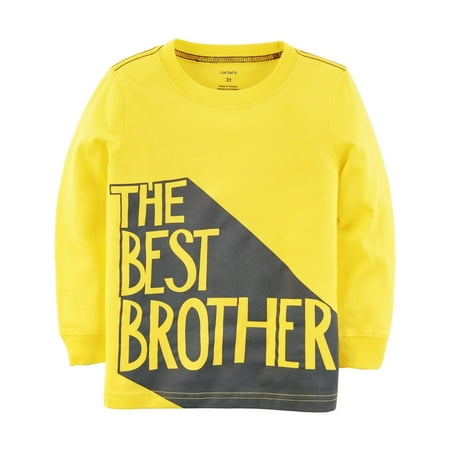 Carter's Little Boys' Best Brother Jersey Tee, Yellow,