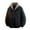 Black, variant on Xzbqbs Men's Thicken Thermal Winter Jacket Faux Fur Lined Full Zip Up Bomber Jacket with Pockets Fuzzy Fleece Lined Jackets for Men