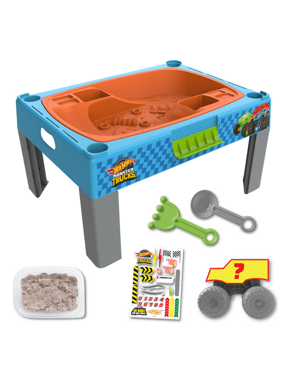 Hot Wheels Monster Trucks Splash and Crash Arena, Activity Playset, Plastic Water Table, for Children 3+