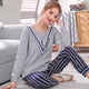 thumbnail image 2 of Conjunto de pijamas de algodón grueso para Mujer, ropa de dormir delgada con patrón de dibujos animados, Otoño e Invierno, 2 of 5