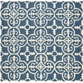 thumbnail image 2 of SAFAVIEH Cambridge Kimberly Geometric Wool Area Rug, Navy/Ivory, 4' x 4' Square, 2 of 7