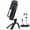 Black (tripod), variant on ZealSound Podcast Microphone for PC/Mac/iPhone/Phone – 96kHz/24bit USB Condenser Mic with Noise Reduction, Tap-to-Mute, Gain Control, Zero-Latency Monitor, RGB Light for Streaming, Gaming, Recording