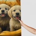 thumbnail image 3 of Autua Puppies Cornfield Bananas Bathroom Décor Set with Hooks, Graphic Print Polyester Stylish Shower Curtain, 100% Polyester Home Bathtubs Bathroom Curtain Decoration Washable Shower Curtain 69"x72, 3 of 7