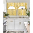 thumbnail image 4 of Yellow Branches Swag Kitchen Curtains Sets for Windows 24 Inch Length, Abstract Tree Modern Short Window Curtain Panels Swags Valances and Tiers 3 Piece Set for Cafe/Dining Room, 4 of 5