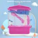 thumbnail image 3 of Jaula para mascotas para hámster con tragaluz transparente, casa de doble capa para hámster dorado, mascota hámster rosa, 3 of 5