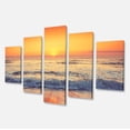 thumbnail image 2 of Yellow Cloudscape over Seashore - Large Beach Canvas Wall Art, 2 of 3