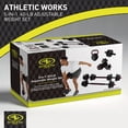 thumbnail image 2 of Athletic Works 40LB 5 in 1 Adjustable Dumbbell Set , Fitness Exercises for Home Gym, Black, 1-inch Holes Fit Standard Sized Bar, 2 of 14