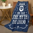 thumbnail image 3 of Dad Gifts from Daughter Son Kids Wife - Best Gifts for Dad Who Wants Nothing, Christmas Birthday Gifts for Men Dad Father Stepdad, Flannel Throw Blanket Dad No.1 60"x50", 3 of 5