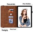 thumbnail image 2 of GSFY Case Compatible with iPad Air 11 inch M3 2025 / M2 2024, iPad Air 10.9 inch 4th / 5th Gen, PU Leather Multi-Angle Folio Stand Cover with Pencil Holder & Card Pockets, Butterfly-Brown, 2 of 7