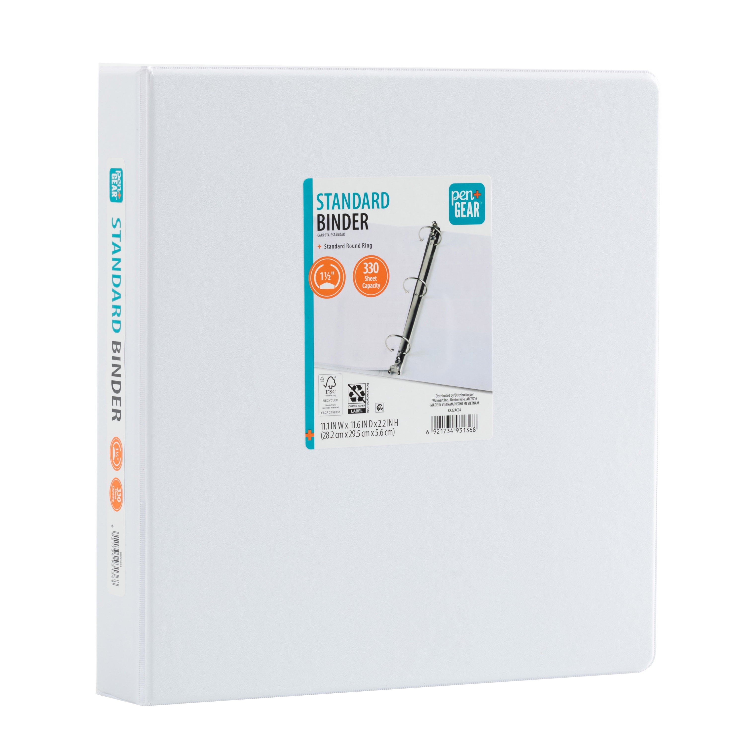Pen+Gear O-Ring Economy Binder 1.5 Inch White 1 Count