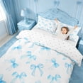 thumbnail image 2 of meiyoeat Blue Coquette Bows Bedding For Girls,Dreamy Princess Bowknot Duvet Cover Full For Kids,Reversible,3pcs(No Comforter), 2 of 6
