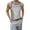 Grey, variant on Men's Sequin Vest Solid Color Sequin Splicing Elastic Skinny Round Neck Vest Men's Stagewear