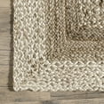 thumbnail image 2 of nuLOOM Charlene Braided Border Jute Area Rug, 7' 6" x 9' 6", Charlene Natural, 2 of 9