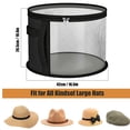 thumbnail image 2 of Deago 2 Pack Large Clear Hat Storage Boxes, Foldable Round Cowboy Hat Organizer for Closet, Wide Brims Hat Case with Carrying Handles, Hat Bag (Black), 2 of 8