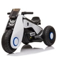 thumbnail image 1 of Ride on Electric Motorcycle 3 Wheels, 6 V Battery-Powered Dirt Bike Motorcycle Rechargeable with Music Pedal for Children Boys & Girls, White, 1 of 8