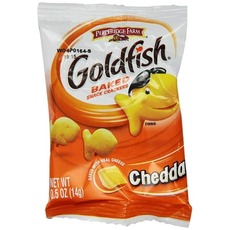 GTIN 014100079378 product image for 100 PACKS : PEPPERIDGE FARM Goldfish Snack Crackers, Cheddar Cheese, 0.5-Ounce S | upcitemdb.com