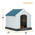 thumbnail image 6 of YRLLENSDAN 28" Dog House Outdoor Insulated Dog Houses for Winter Igloo Dog House with Air Vents & Elevated Floor Waterproof Plastic Dog Houses for Small Medium Dogs,Blue, 6 of 7
