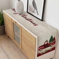 thumbnail image 4 of Red Plaid Christmas Table Runner 60 Inches Long Farmhouse Dress Scarves, Truck Xmas Tree Vintage Winter Dining Tablerunner for Coffee Table/Kitchen Island/Party Décor, 13" x 60", 4 of 8