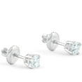 thumbnail image 2 of Pompeii 1/2 Ct TDW Diamond Studs Screw Back 14K White Gold IGI Certfied Lab Grown, 2 of 6