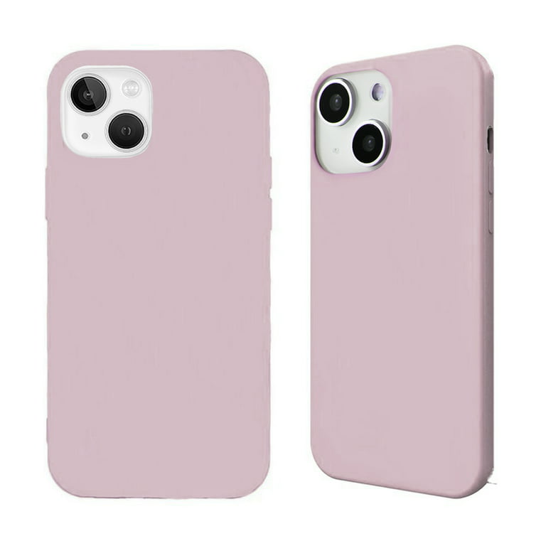 For Apple iPhone 14 Pro (6.1) Liquid Silicone Hybrid Gel Rubber with  Microfiber Lining Shockproof Flexible TPU Case Cover fit iPhone 14 Pro -  Pink 