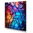 thumbnail image 2 of Designart "Opalescent Fractal Glass Relief in Colorful Abstract I" Geometric Canvas Wall Art - Modern Colorful Abstract Fractal Living Room Canvas Art, 2 of 6
