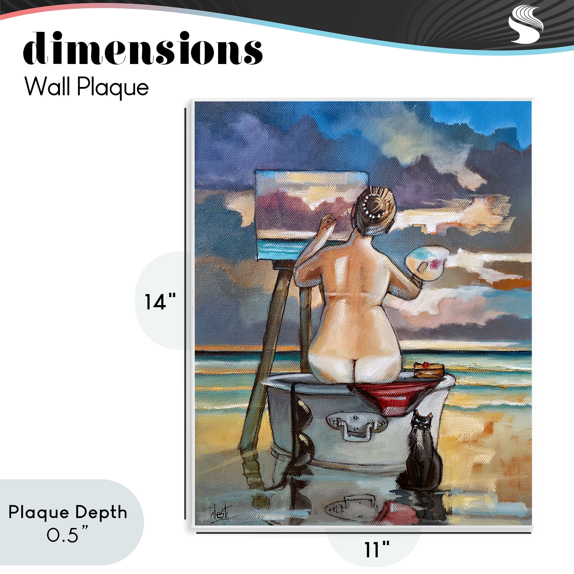 Stupell Industries Painting Up A Storm Wall Plaque Art, design by Ronald West
