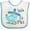White and Blue, variant on Inktastic Little Co-Pilot- Cute Helicopter Boys or Girls Baby Bib