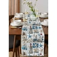 thumbnail image 2 of Starfish Table Runner Ocean Shell Coastal Nautical Flag Light-house Tablerunners 16 x 72 Inch, Table Decorations Tabletop Scarf for Summer Gathering Holiday Farmhouse Kitchen Dining Decor, 2 of 6