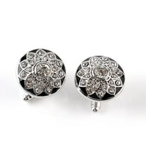 WHAMVOX 2pc Dripping Flowers French Cufflinks High-end Business-style Cuffs White Shirt Wedding Gifts Black Series Classic Steady Cuff Links