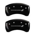 thumbnail image 2 of MGP 4 Caliper Covers Engraved Front & Rear With out stripes/Dart Black finish silver ch Fits select: 2013-2016 DODGE DART SXT, 2 of 2
