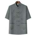 thumbnail image 1 of pstuiky camisetas para hombre, Camisa informal de manga corta, cuello alto, lisa y cómoda para hombre camisas casuales para hombre xl, 1 of 7